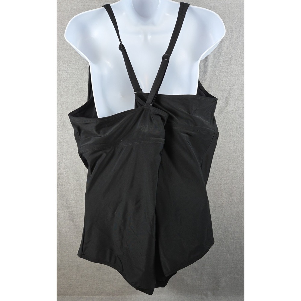 Torrid 4X Swimsuit‎ Bathing Suit One Piece Black Molded Cups No Wires Adjustable - Picture 4 of 9